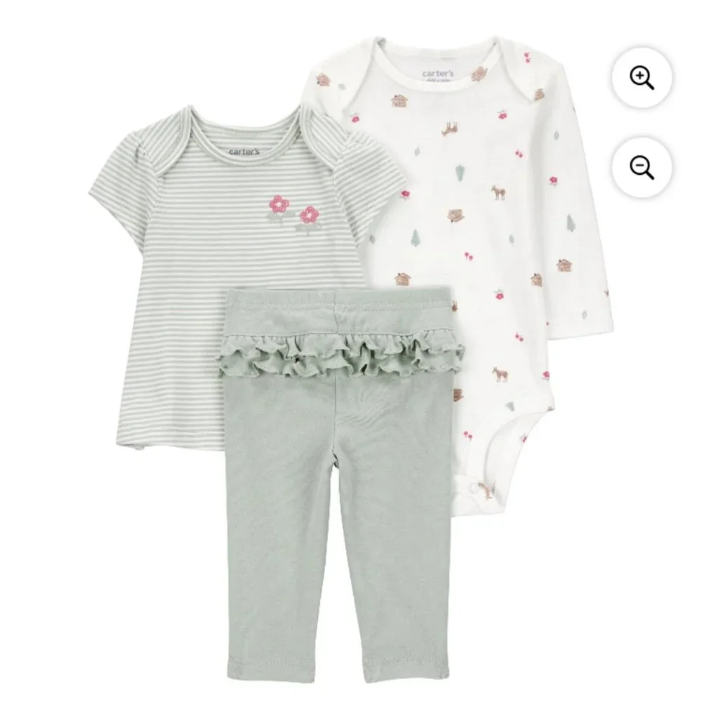 Carter's Child of Mine Baby Girl 3-Piece Outfit Set